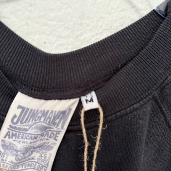 Jungmaven Short Sleeve Raglan Fleece Sweatshirt Black - Picture 3 of 6